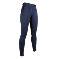 Calça Emma com fundo integral em silicone HKM Azul escuro Calça Emma com fundo integral em silicone HKM Azul escuro