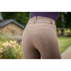 Calça Lavender Bay com fundo integral em silicone HKM  Cinzento-acastanhado Castanho