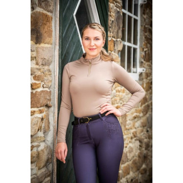 Calça Lavender Bay com fundo integral em silicone HKM Calça Lavender Bay com fundo integral em silicone HKM