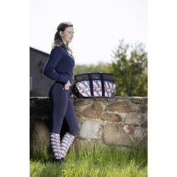 Calça Luna com assento completo em silicone HKM Azul escuro Calça Luna com assento completo em silicone HKM Azul escuro