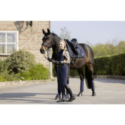 Calça Lyon com fundo integral em silicone HKM Azul escuro Calça Lyon com fundo integral em silicone HKM Azul escuro