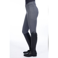 Calça Ruby com fundo integral em silicone HKM Cinzento