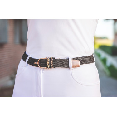 Cinto elástico Rosegold Glamour Style HKM Preto