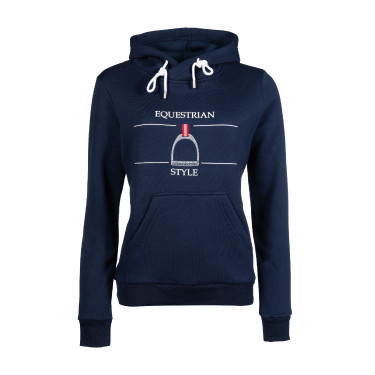 Moletom Estilo Esportivo Equestre HKM Azul escuro Moletom Estilo Esportivo Equestre HKM Azul escuro