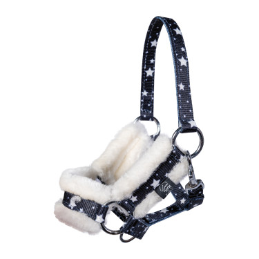 Cabresto e guia Hobby Horsing HKM Azul-marinho estrelas