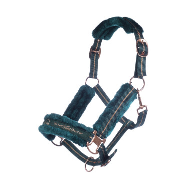 Cabresto Rosegold HKM Esmeralda / ouro rosa Verde Cabresto Rosegold HKM Esmeralda / ouro rosa Verde