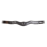 Cilha de couro em forma curva HKM Castanho