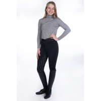 Camiseta de manga comprida com gola alta Ruby HKM Cinzento Camiseta de manga comprida com gola alta Ruby HKM Cinzento