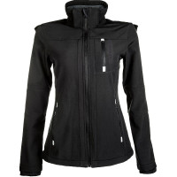 Casaco softshell Sport HKM Feminino e Infantil Preto