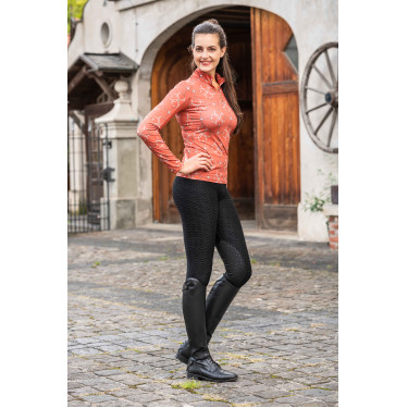 Camiseta técnica Edinburgh HKM de mangas compridas Brandy Castanho