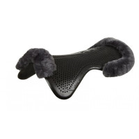 Amortecedor Acavallo Just Gel Pele de Cordeiro Preto / cinza Cinzento