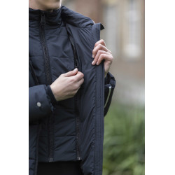 Casaco acolchoado longo 2 em 1 Dakota HKM Preto