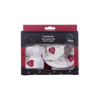 Wedstrijdset Cuddle Pony HKM Branco / vermelho