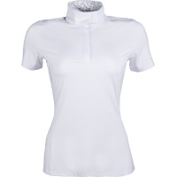 Polo de competição Hunter de mangas curtas HKM Branco Polo de competição Hunter de mangas curtas HKM Branco