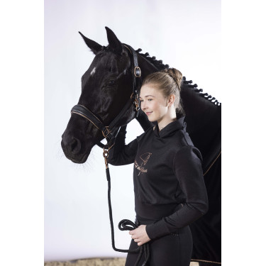 Longe Rosegold Glamour Style mosquetão antip. HKM Longe Rosegold Glamour Style mosquetão antip. HKM