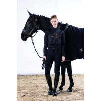 Longe Rosegold Glamour Style mosquetão antip. HKM Preto / dourado rosa