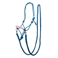 Cabezada etológica Strass com rédeas / longas HKM Azul / rosa