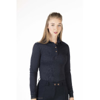 Polo Rosegold Glamour Style de mangas compridas HKM Azul escuro / ouro rosa Azul-marinho Polo Rosegold Glamour Style de mangas compridas HKM Azul escuro / ouro rosa Azul-marinho