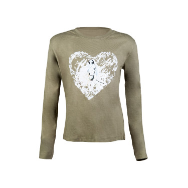 Polo de mangas compridas Horse Spirit HKM Cinza verde