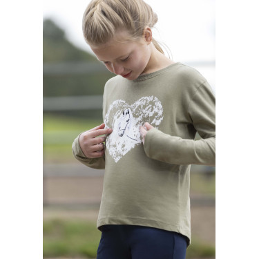 Polo de mangas compridas Horse Spirit HKM Cinza verde Polo de mangas compridas Horse Spirit HKM Cinza verde