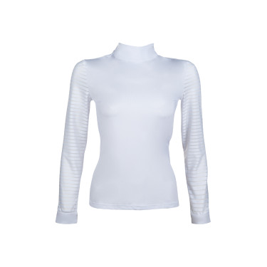 Polo de competição Monaco de mangas compridas HKM Branco