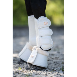 Guétras de dressage Edinburgh traseiras HKM Baunilha Guétras de dressage Edinburgh traseiras HKM Baunilha