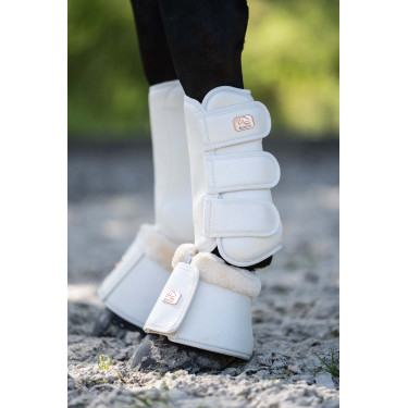 Guétras de dressage Edinburgh traseiras HKM Baunilha Guétras de dressage Edinburgh traseiras HKM Baunilha