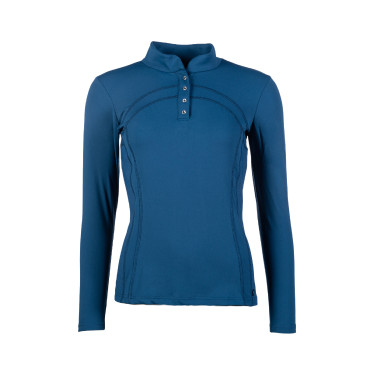 Polo de mangas compridas Port Royal HKM Azul escuro
