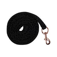 Longe Berry com mosquetão HKM Preto / dourado rosa