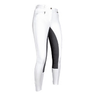 Basic-Reithose Belmtex Grip 3/4-Gesäßeinsatz HKM Branco / preto Basic-Reithose Belmtex Grip 3/4-Gesäßeinsatz HKM Branco / preto