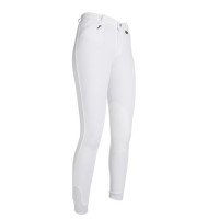 Calças Penny Easy com reforços em tecido HKM Branco / branco Calças Penny Easy com reforços em tecido HKM Branco / branco