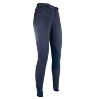 Calças Penny Easy com reforços em tecido HKM Azul escuro / azul escuro