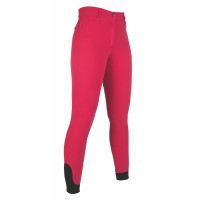 Calça 5 bolsos estilo com fundo integral em silicone HKM Rosa