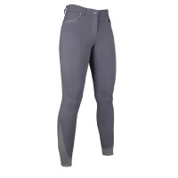 Calça Equilibrio Style com fundo integral em silicone HKM Cinza escuro Cinzento