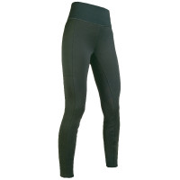 Legging Cosy Style com fundo integral em silicone HKM Verde escuro Legging Cosy Style com fundo integral em silicone HKM Verde escuro