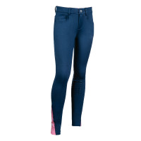 Calças Horse Spirit com joelheiras de silicone HKM Azul escuro Calças Horse Spirit com joelheiras de silicone HKM Azul escuro