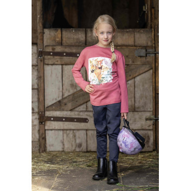 Calça Anni com joelheiras de silicone HKM Azul escuro Calça Anni com joelheiras de silicone HKM Azul escuro