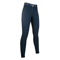 Calças Monaco Style com joelheiras de silicone HKM Calças Monaco Style com joelheiras de silicone HKM