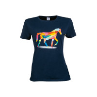 T-shirt Cavalo Colorido HKM Azul escuro T-shirt Cavalo Colorido HKM Azul escuro