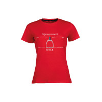 Camiseta Equine Sports Style HKM Vermelho Camiseta Equine Sports Style HKM Vermelho