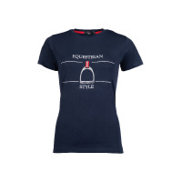Camiseta Equine Sports Style HKM Azul escuro