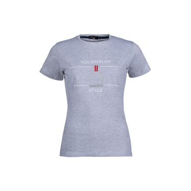 Camiseta Equine Sports Style HKM Cinza mesclado Cinzento