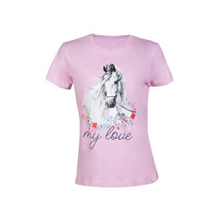 Camiseta Horse Spirit HKM Rosa