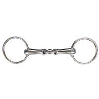 Mors double brisure anatomique 16 mm en inox HKM Couleur indicative