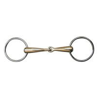 Mors 16 mm maillechort anéis inox HKM Cor indicativa Transparente