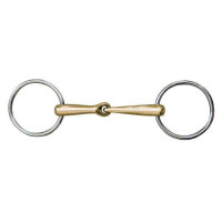 Mors Anatomic 16 mm maillechort anéis inox HKM Cor indicativa Transparente Mors Anatomic 16 mm maillechort anéis inox HKM Cor indicativa Transparente