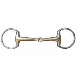 Mordedor com oliva 16 mm de maillechort e argolas de inox HKM Mordedor com oliva 16 mm de maillechort e argolas de inox HKM