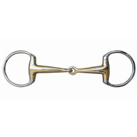 Mors com oliva 18 mm maillechort e anéis inox HKM Cor indicativa Transparente