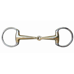 Mors com oliva 18 mm maillechort e anéis inox HKM