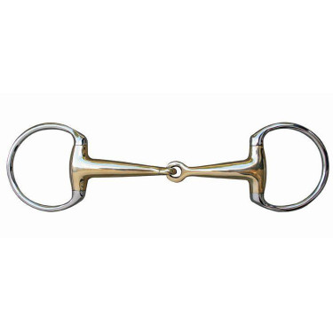 Mors com oliva 18 mm maillechort e anéis inox HKM
